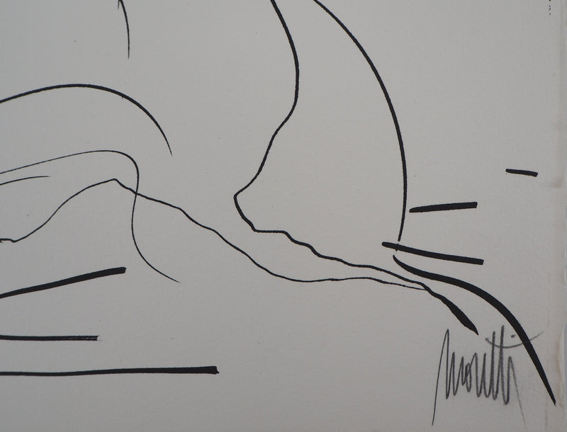 Raymond MORETTI : Corps féminin, Lithographie originale (photo de détail 2) - Crédit photo : Galerie Art.Paris