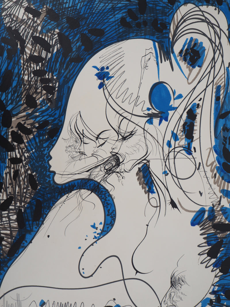 Raymond MORETTI : Les émotions interdites, Lithographie originale (photo de détail 3) - Crédit photo : Galerie Art.Paris
