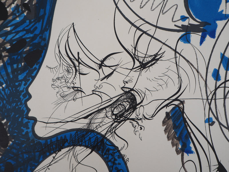 Raymond MORETTI : Les émotions interdites, Lithographie originale (photo de détail 5) - Crédit photo : Galerie Art.Paris