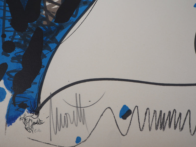 Raymond MORETTI : Les émotions interdites, Lithographie originale (photo de détail 2) - Crédit photo : Galerie Art.Paris