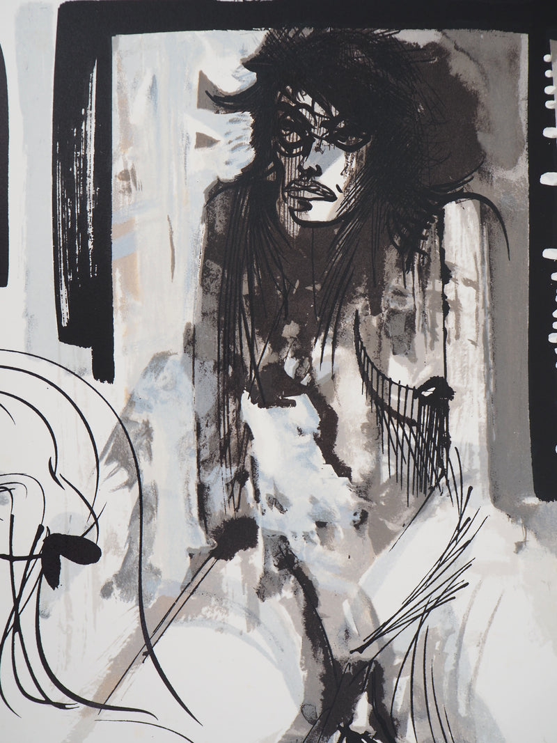 Raymond MORETTI : Les amants, Lithographie originale (photo de détail 3) - Crédit photo : Galerie Art.Paris