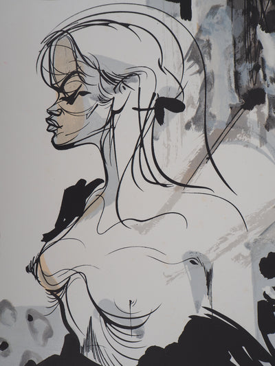 Raymond MORETTI : Les amants, Lithographie originale (photo de détail 4) - Crédit photo : Galerie Art.Paris