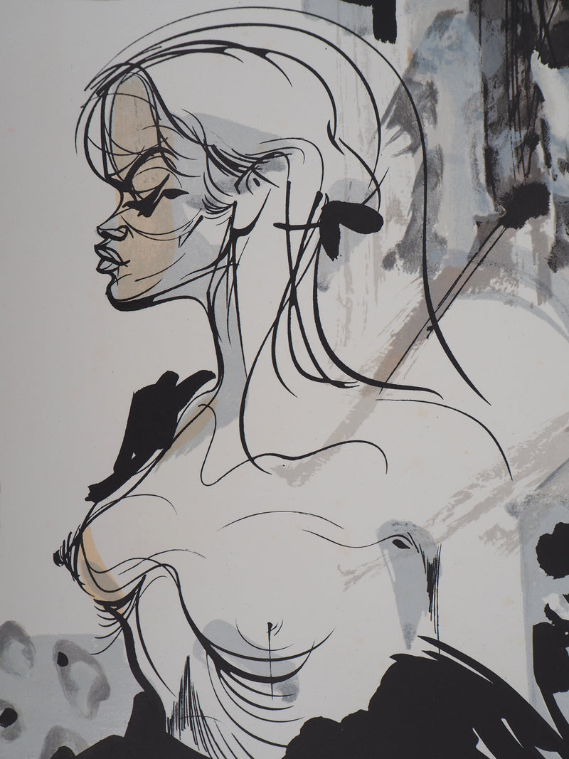 Raymond MORETTI : Les amants, Lithographie originale (photo de détail 4) - Crédit photo : Galerie Art.Paris