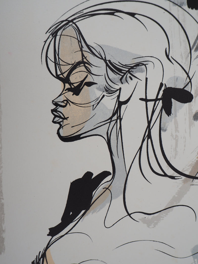 Raymond MORETTI : Les amants, Lithographie originale (photo de détail 6) - Crédit photo : Galerie Art.Paris