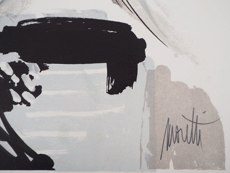 Raymond MORETTI : Les amants, Lithographie originale (photo de détail 2) - Crédit photo : Galerie Art.Paris