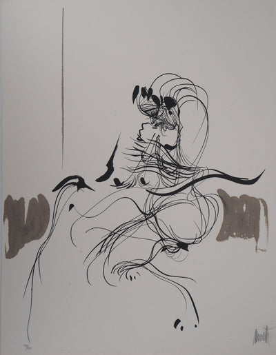 Raymond MORETTI : Geste sensuel, Lithographie originale (vue générale) - Crédit photo : Galerie Art.Paris