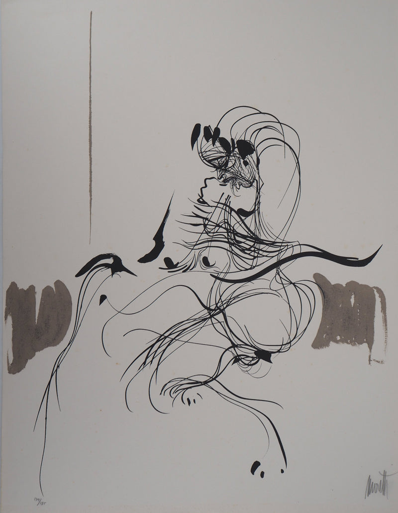 Raymond MORETTI : Geste sensuel, Lithographie originale (vue générale) - Crédit photo : Galerie Art.Paris