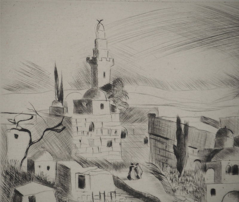 Madeleine MELSONN : Jérusalem, Gravure originale (photo de détail 4) - Crédit photo : Galerie Art.Paris
