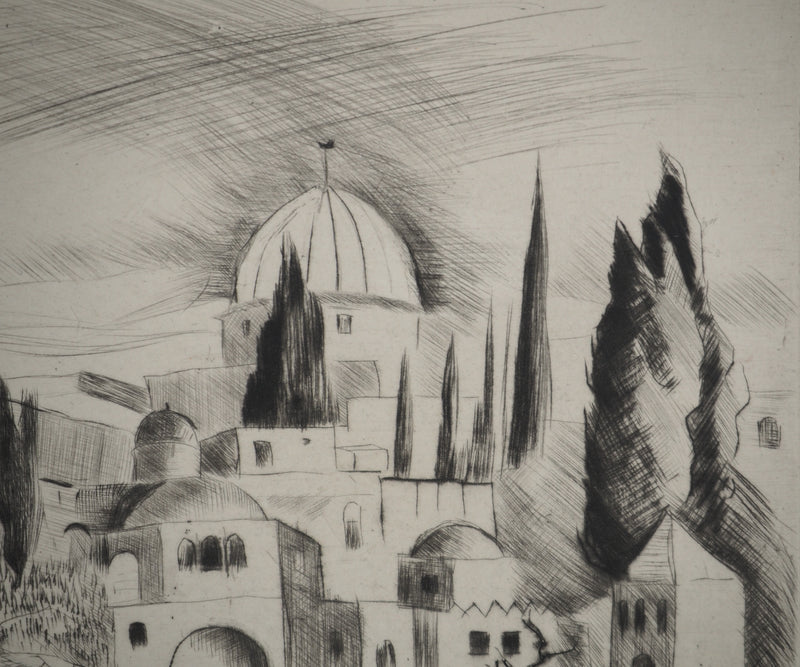 Madeleine MELSONN : Jérusalem, Gravure originale (photo de détail 5) - Crédit photo : Galerie Art.Paris