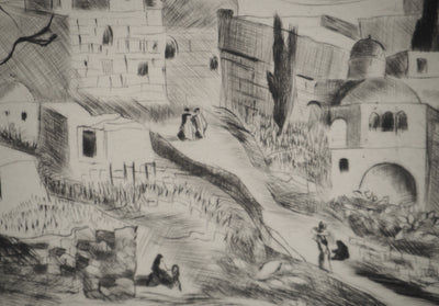 Madeleine MELSONN : Jérusalem, Gravure originale (photo de détail 6) - Crédit photo : Galerie Art.Paris