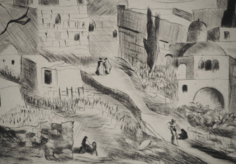Madeleine MELSONN : Jérusalem, Gravure originale (photo de détail 6) - Crédit photo : Galerie Art.Paris
