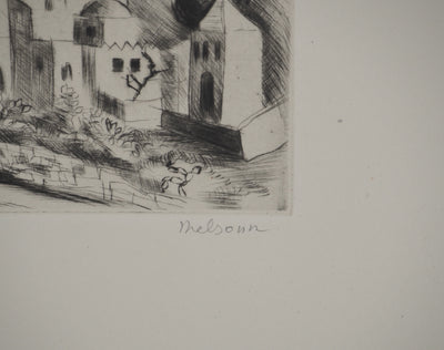 Madeleine MELSONN : Jérusalem, Gravure originale (photo de détail 2) - Crédit photo : Galerie Art.Paris