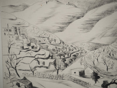 Madeleine MELSONN : Désert de Saint-Jean Baptiste, Gravure originale (photo de détail 4) - Crédit photo : Galerie Art.Paris