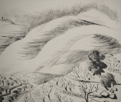 Madeleine MELSONN : Désert de Saint-Jean Baptiste, Gravure originale (photo de détail 5) - Crédit photo : Galerie Art.Paris