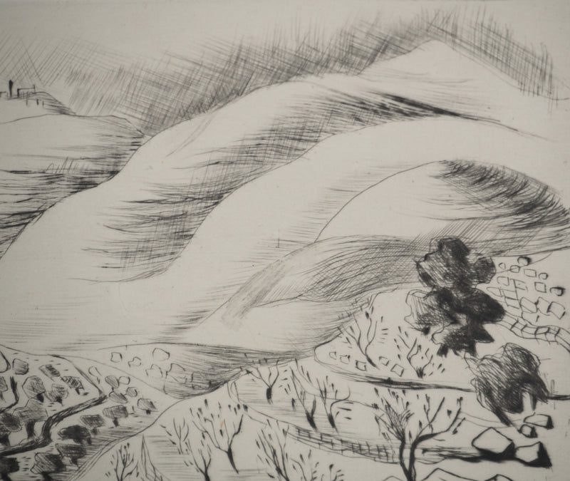 Madeleine MELSONN : Désert de Saint-Jean Baptiste, Gravure originale (photo de détail 5) - Crédit photo : Galerie Art.Paris