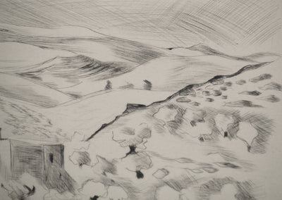 Madeleine MELSONN : Couvent grec, Gravure originale (photo de détail 5) - Crédit photo : Galerie Art.Paris