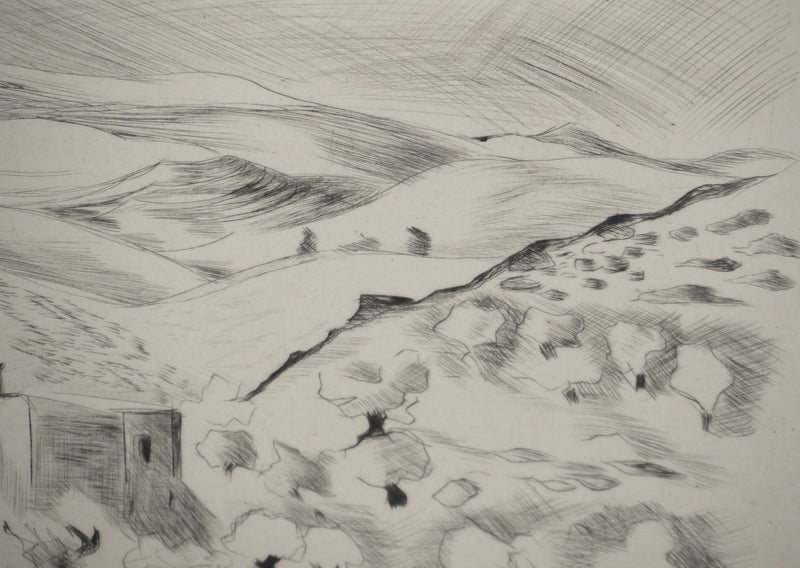 Madeleine MELSONN : Couvent grec, Gravure originale (photo de détail 5) - Crédit photo : Galerie Art.Paris