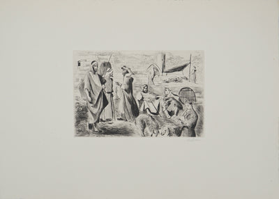 Madeleine MELSONN : Les Bergers de Bethléem, Gravure originale (photo de détail 3) - Crédit photo : Galerie Art.Paris