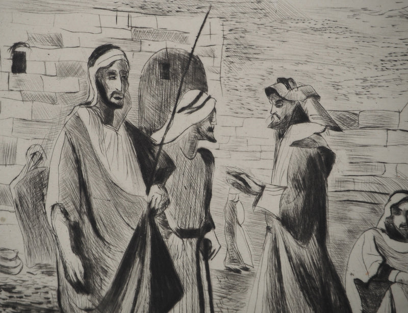Madeleine MELSONN : Les Bergers de Bethléem, Gravure originale (photo de détail 4) - Crédit photo : Galerie Art.Paris