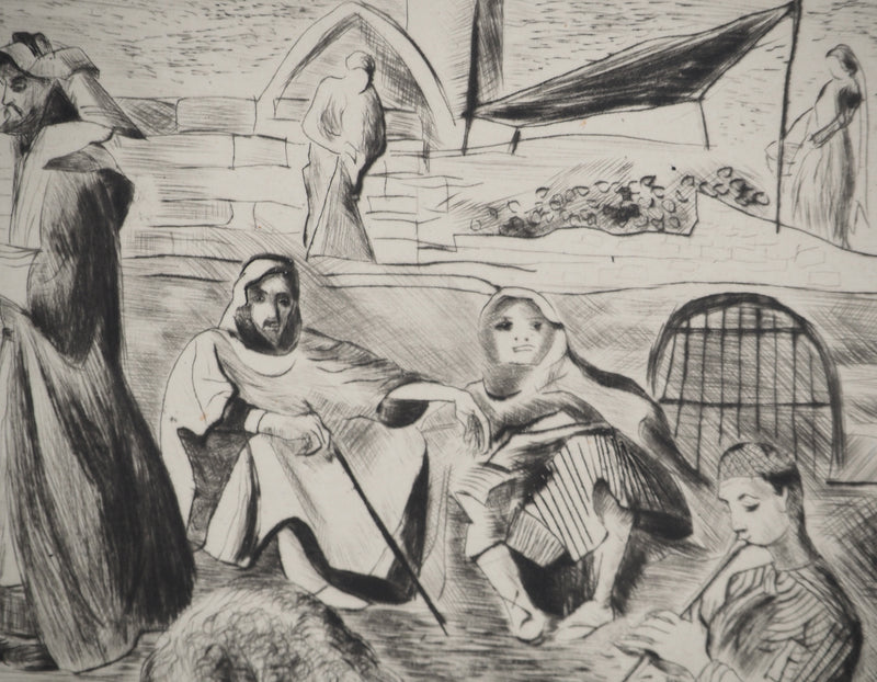 Madeleine MELSONN : Les Bergers de Bethléem, Gravure originale (photo de détail 5) - Crédit photo : Galerie Art.Paris
