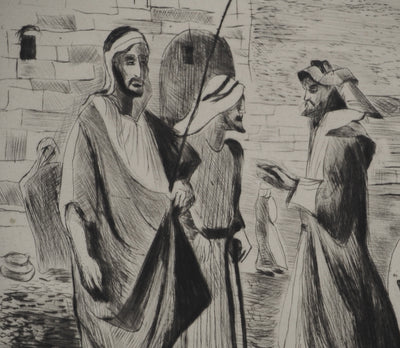 Madeleine MELSONN : Les Bergers de Bethléem, Gravure originale (photo de détail 7) - Crédit photo : Galerie Art.Paris