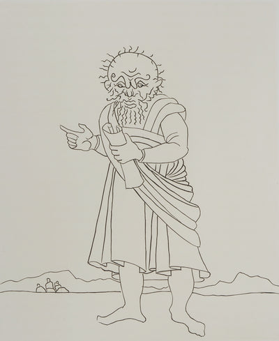 André DERAIN : Le vieux philosophe, Gravure originale (photo de détail 3) - Crédit photo : Galerie Art.Paris