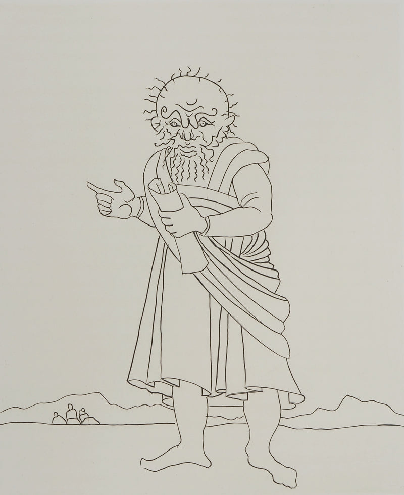 André DERAIN : Le vieux philosophe, Gravure originale (photo de détail 3) - Crédit photo : Galerie Art.Paris