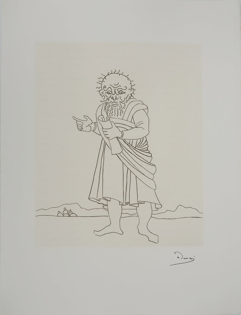 André DERAIN : Le vieux philosophe, Gravure originale (vue générale) - Crédit photo : Galerie Art.Paris