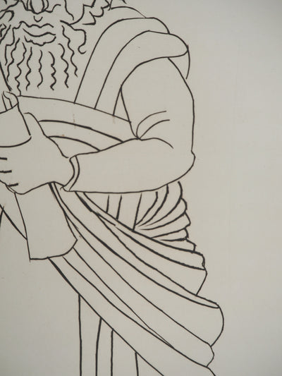 André DERAIN : Le vieux philosophe, Gravure originale (photo de détail 5) - Crédit photo : Galerie Art.Paris