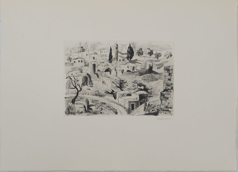 Madeleine MELSONN : Béthanie, Gravure originale (photo de détail 3) - Crédit photo : Galerie Art.Paris