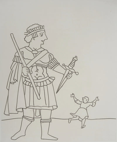 André DERAIN : Guerrier avec un poignard, Gravure originale (photo de détail 3) - Crédit photo : Galerie Art.Paris