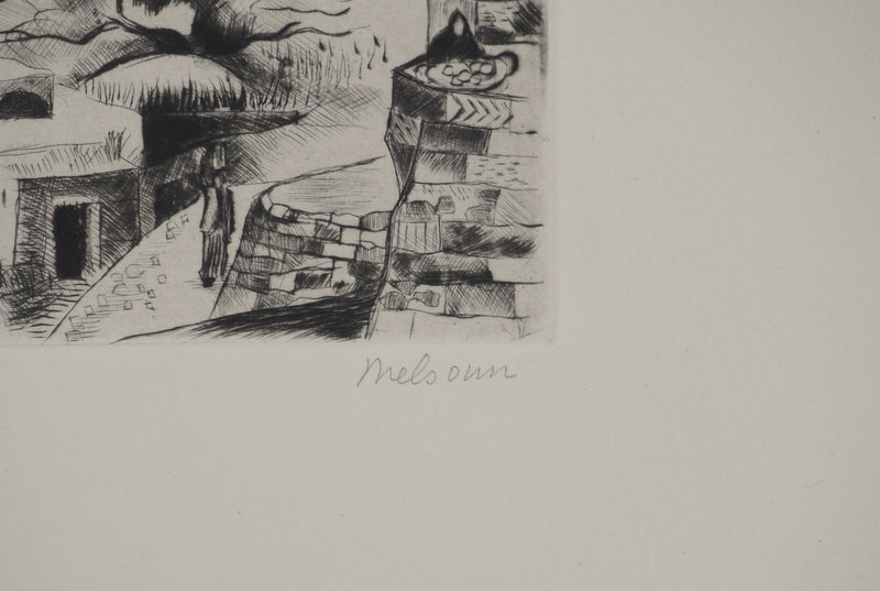 Madeleine MELSONN : Béthanie, Gravure originale (photo de détail 2) - Crédit photo : Galerie Art.Paris