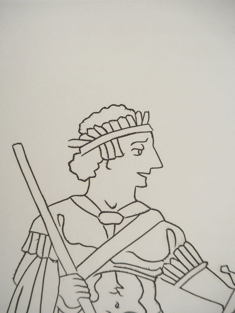 André DERAIN : Guerrier avec un poignard, Gravure originale (photo de détail 4) - Crédit photo : Galerie Art.Paris