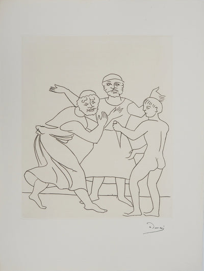 André DERAIN : Querelle amoureuse, Gravure originale (vue générale) - Crédit photo : Galerie Art.Paris