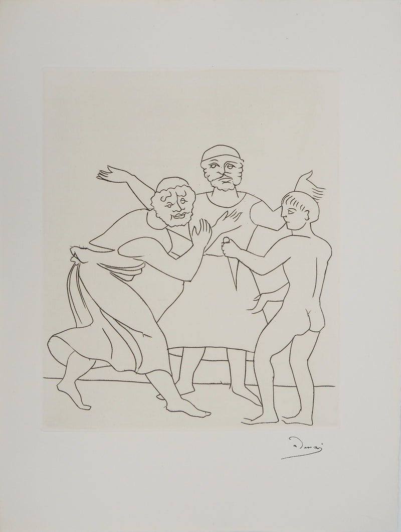 André DERAIN : Querelle amoureuse, Gravure originale (vue générale) - Crédit photo : Galerie Art.Paris