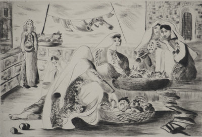Madeleine MELSONN : Les Bethlémites, Gravure originale (vue générale) - Crédit photo : Galerie Art.Paris