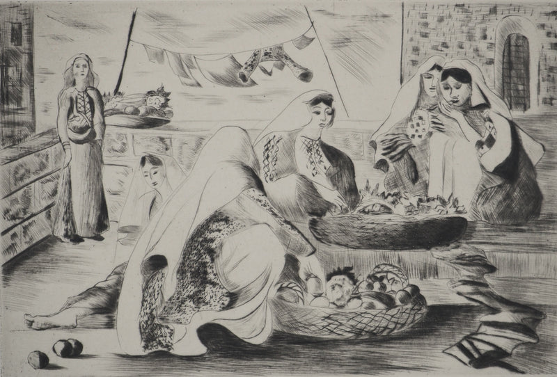 Madeleine MELSONN : Les Bethlémites, Gravure originale (vue générale) - Crédit photo : Galerie Art.Paris