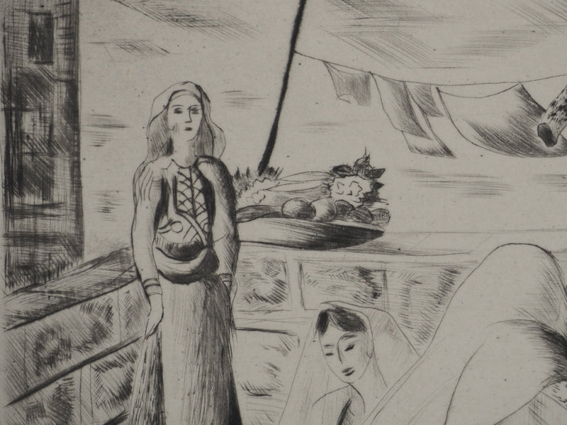 Madeleine MELSONN : Les Bethlémites, Gravure originale (photo de détail 4) - Crédit photo : Galerie Art.Paris