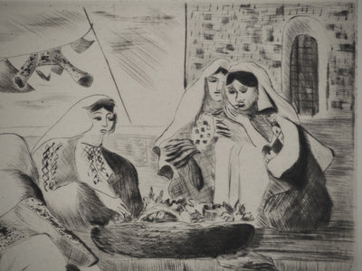 Madeleine MELSONN : Les Bethlémites, Gravure originale (photo de détail 5) - Crédit photo : Galerie Art.Paris