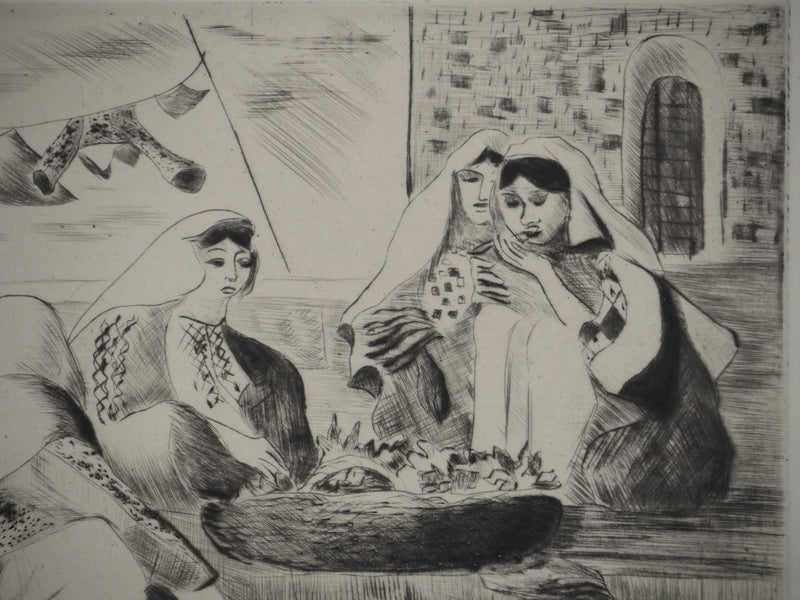 Madeleine MELSONN : Les Bethlémites, Gravure originale (photo de détail 5) - Crédit photo : Galerie Art.Paris