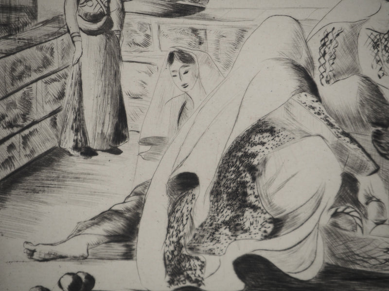 Madeleine MELSONN : Les Bethlémites, Gravure originale (photo de détail 6) - Crédit photo : Galerie Art.Paris