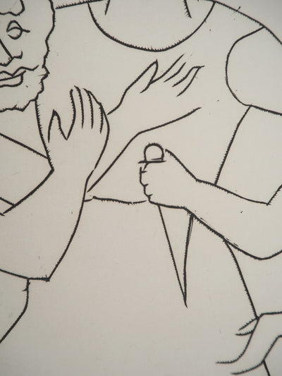 André DERAIN : Querelle amoureuse, Gravure originale (photo de détail 6) - Crédit photo : Galerie Art.Paris