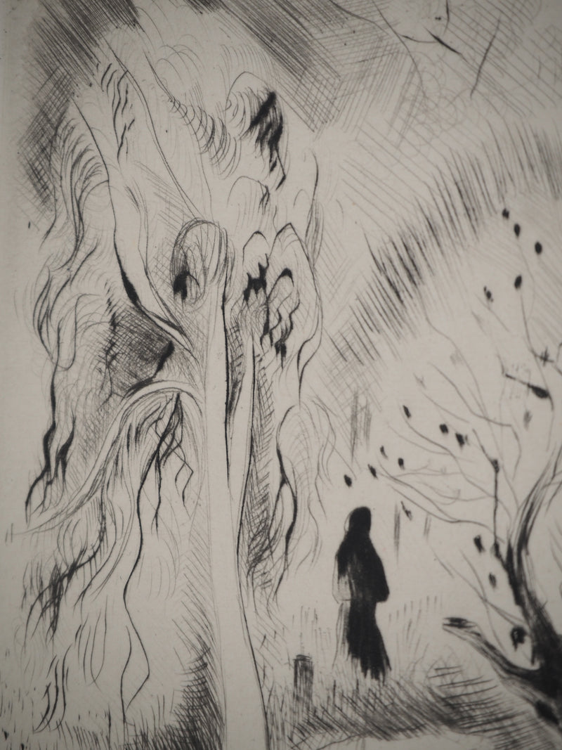 Madeleine MELSONN : Cimetière arabe, Gravure originale (photo de détail 4) - Crédit photo : Galerie Art.Paris