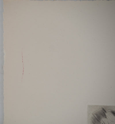 Madeleine MELSONN : Cimetière arabe, Gravure originale (photo de détail 7) - Crédit photo : Galerie Art.Paris