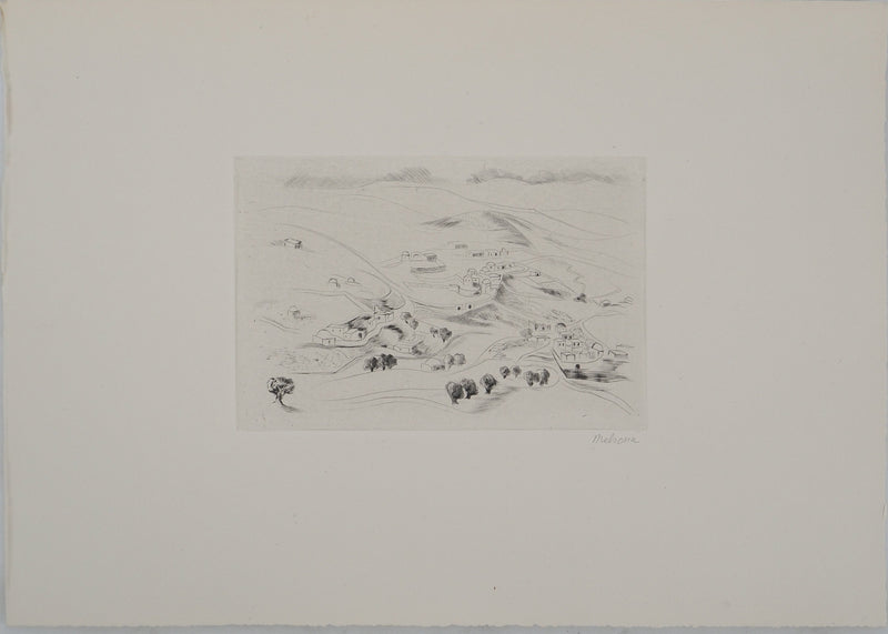 Madeleine MELSONN : Du mont Scopus, Gravure originale (photo de détail 3) - Crédit photo : Galerie Art.Paris