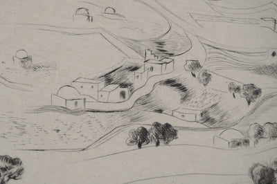 Madeleine MELSONN : Du mont Scopus, Gravure originale (vue générale) - Crédit photo : Galerie Art.Paris