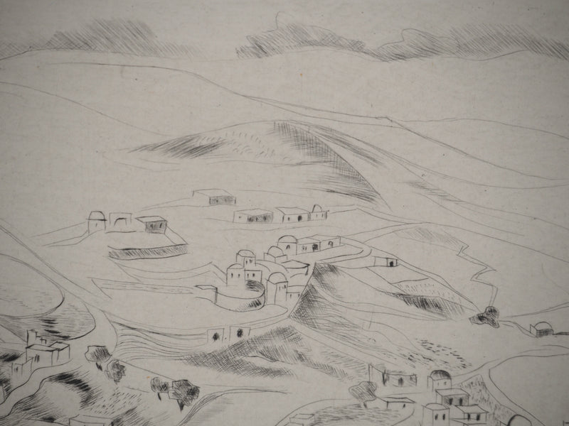 Madeleine MELSONN : Du mont Scopus, Gravure originale (photo de détail 4) - Crédit photo : Galerie Art.Paris