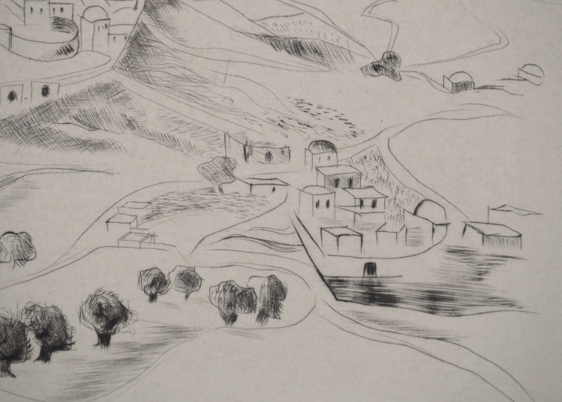 Madeleine MELSONN : Du mont Scopus, Gravure originale (photo de détail 5) - Crédit photo : Galerie Art.Paris