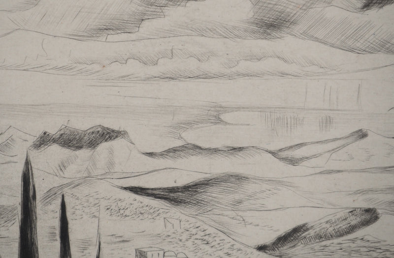 Madeleine MELSONN : Désert de Juda et la Mer Morte, Gravure originale (photo de détail 7) - Crédit photo : Galerie Art.Paris