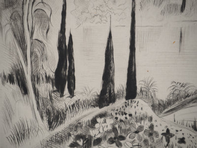 Madeleine MELSONN : Lac de Tibériade le matin, Gravure originale (photo de détail 4) - Crédit photo : Galerie Art.Paris